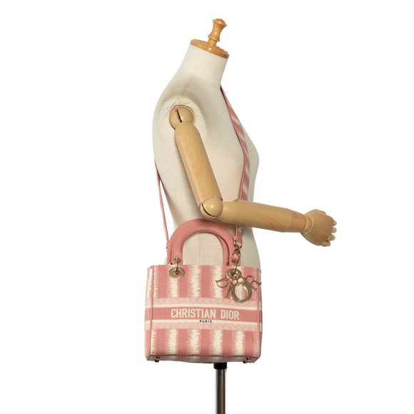 Pre-Loved Dior Medium D-Stripes Lady D-Lite - Picture 9 of 10